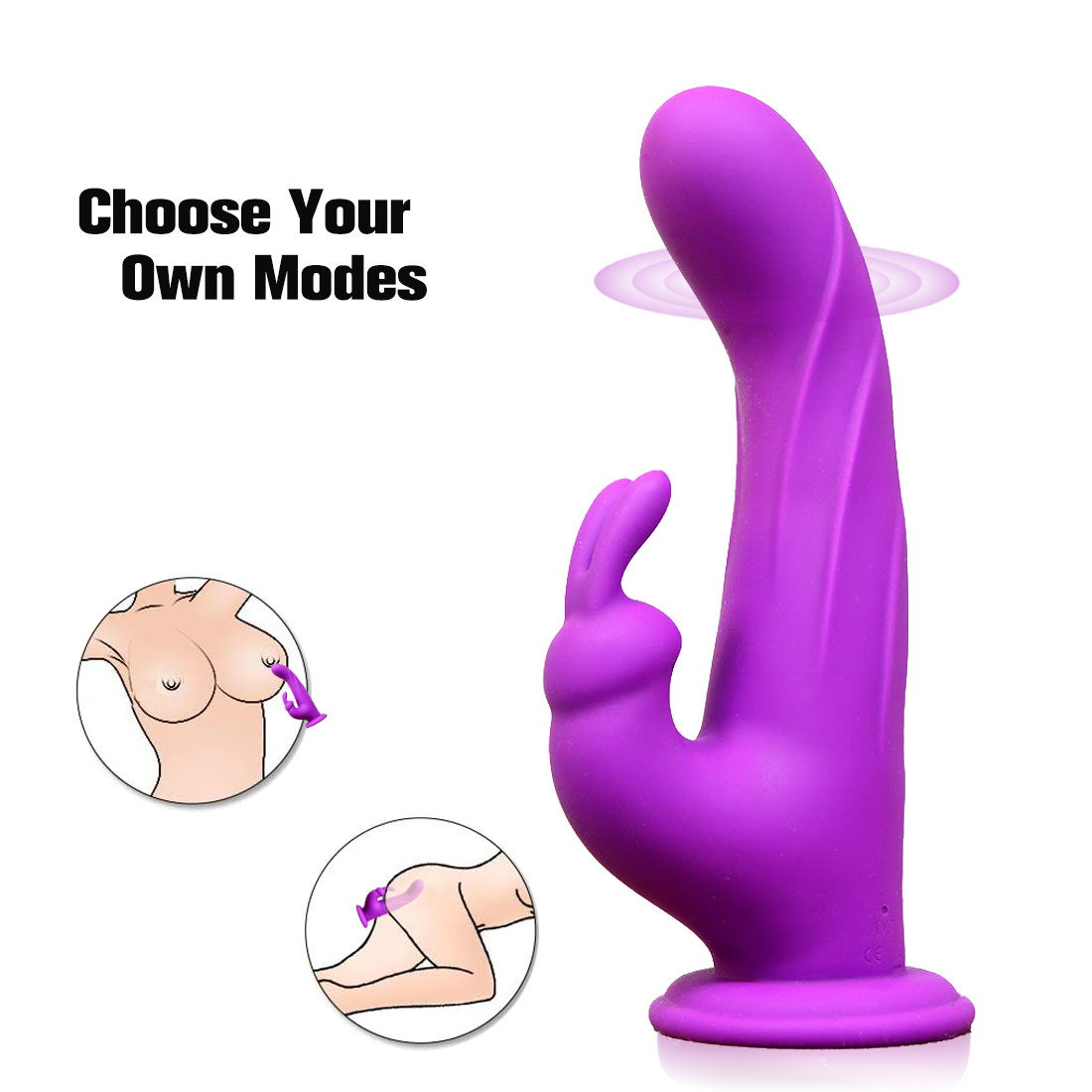 Novum Rabbit Masturbation Vibrator G-macula Stimula Liquid Silicone Massage Duplex Caput Vibrator